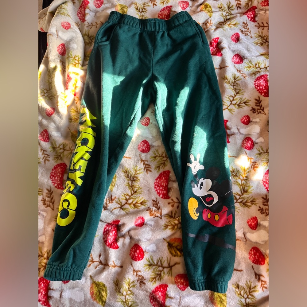 Disney Green Mickey & Co Sweatpants